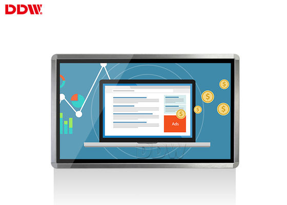 Реклама лифта ФХД крытой установленная стеной показывает яркость экрана касания высокую