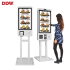27 inch Restaurant fast food order all in one software system design self service machine payment self ordering kiosk